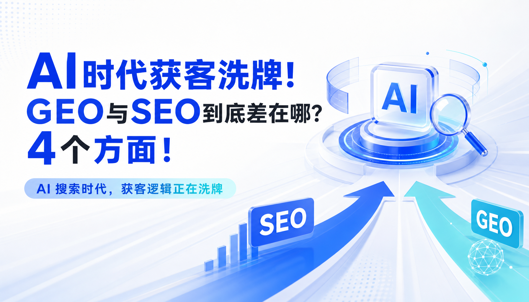 AI时代获客洗牌!GEO与SEO到底差在哪?4个方面! AI时代获客洗牌!GEO与SEO到底差在哪?4个方面!
