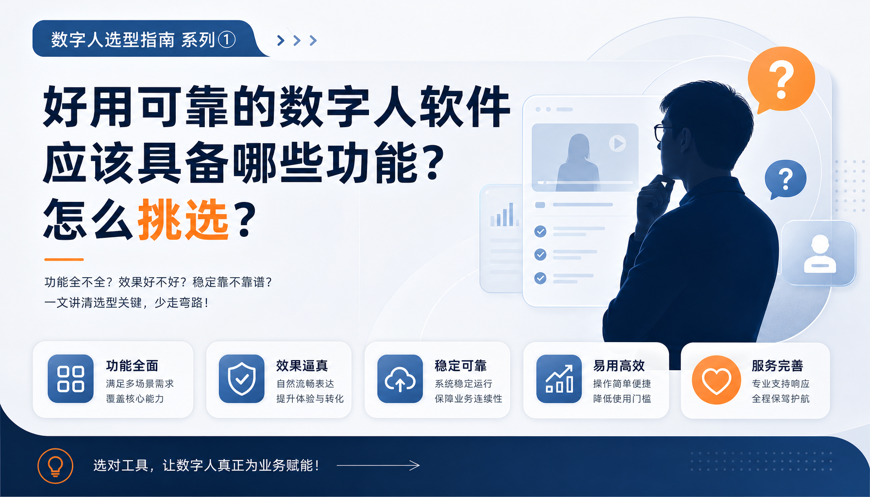 好用可靠的数字人软件应该具备哪些功能?怎么挑选?