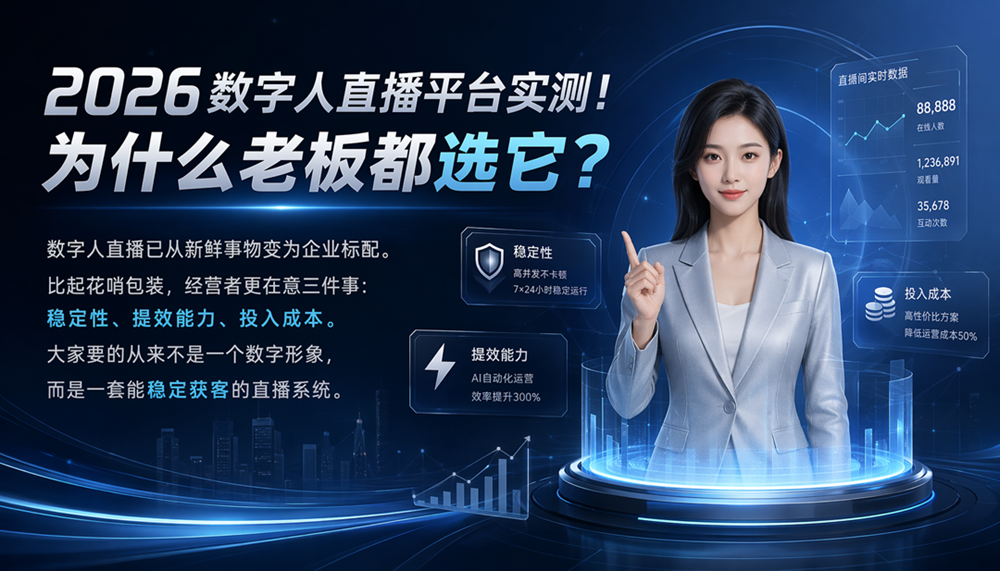 2026数字人直播平台实测!为什么老板都选它?