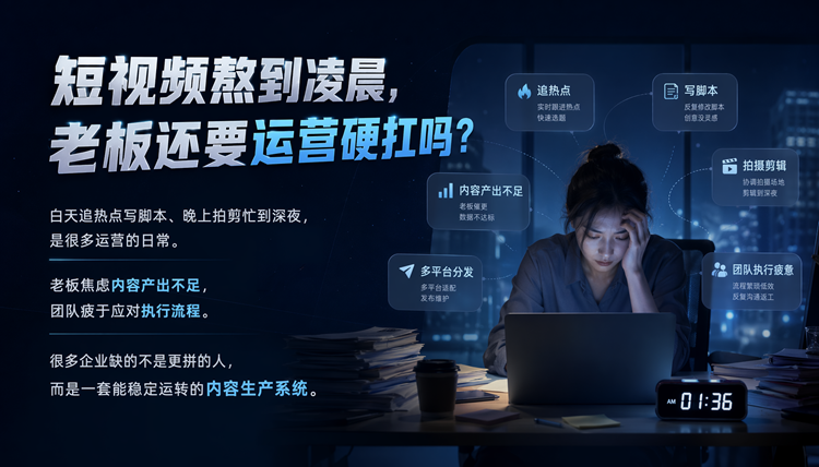 短视频熬到凌晨,老板还要运营硬扛吗?