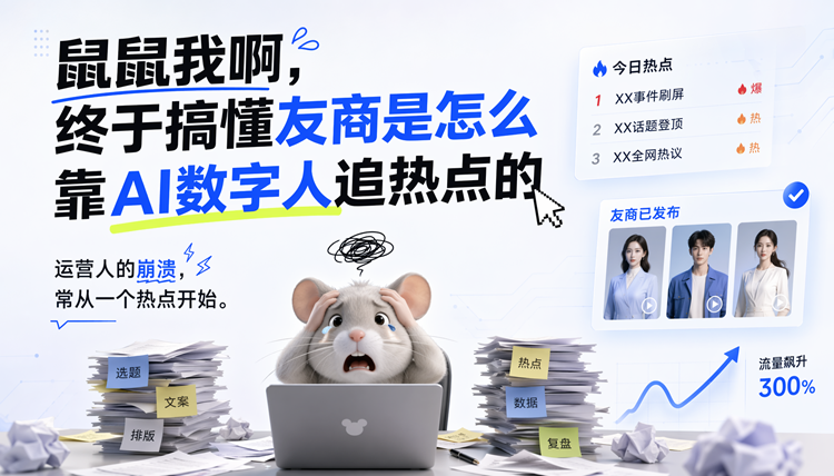 鼠鼠我啊,终于搞懂友商是怎么靠AI数字人追热点的