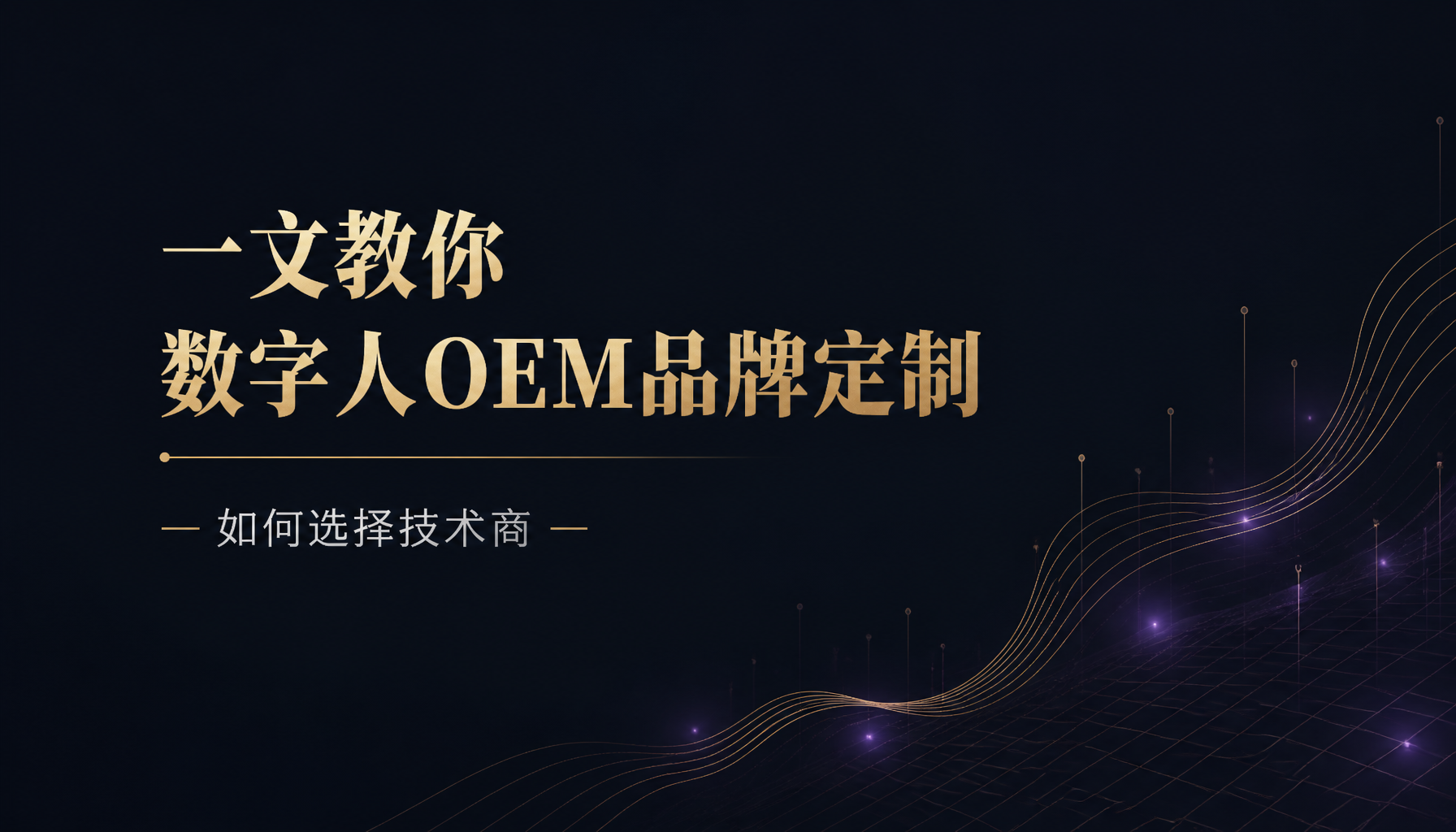 一文教你数字人OEM品牌定制如何选择技术商