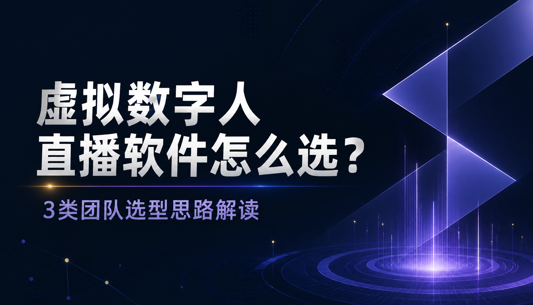 虚拟数字人直播软件怎么选？3类团队选型思路解读