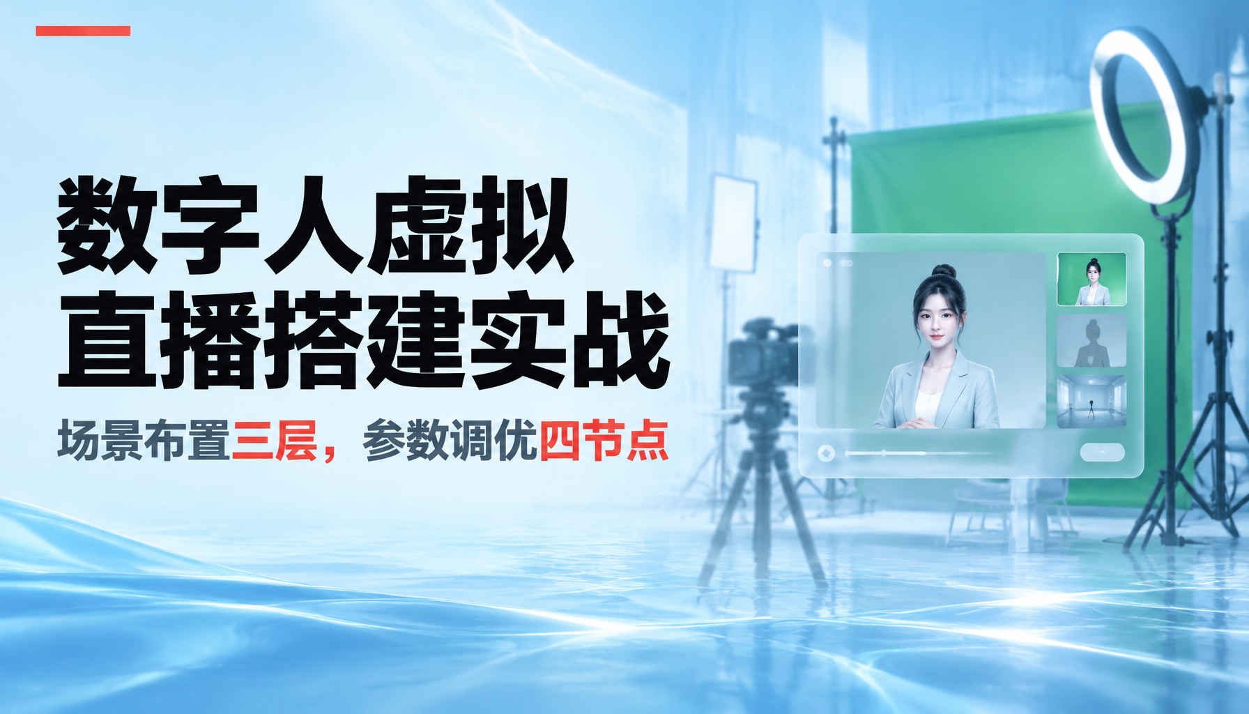 AI数字人虚拟直播搭建实战解析，场景布置与参数调优